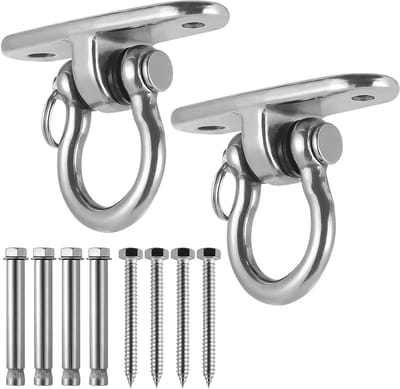 Rotatable Swing Hook voor Zware Lasten, Stalen Hanghaak voor Hangstoelen, Yogamat en Punching Bags, Geschikt voor Houten Balken en Betonnen Plafonds