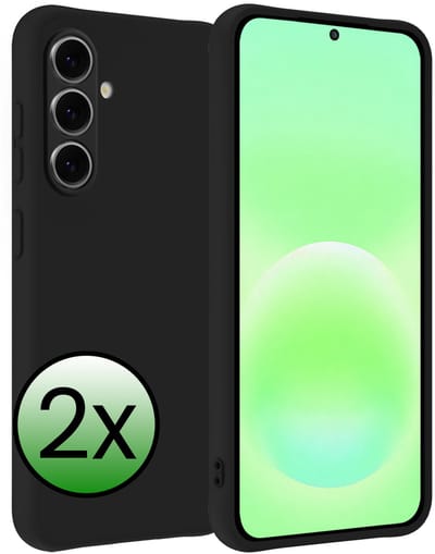 Hoesje 2 Stuks - Geschikt voor Samsung Galaxy A57 - Sterk & Shockproof - Case Siliconen - Back Cover - Telefoon Hoes - Zwart