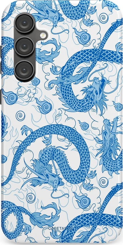 Casetastic Hoesje Geschikt voor Samsung S23 FE - Stijlvolle Beschermende Duo-layer Case - Drakengloed