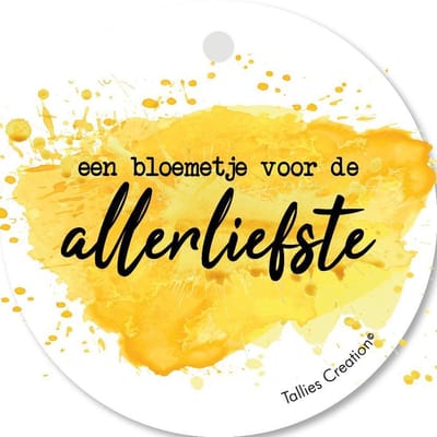 Tallies Cards - kadokaartjes  - bloemenkaartjes - Allerliefste - Aquarel - set van 5 kaarten - valentijnskaart - valentijn  - moeder - mama - liefde - 100% Duurzaam