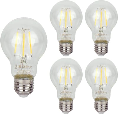 LED line LITE LED Filament Lamp A60 E27 - 4W (vervangt 40W) - 480lm - Ø60mm - 230V - Energiezuinig - 5 stuks