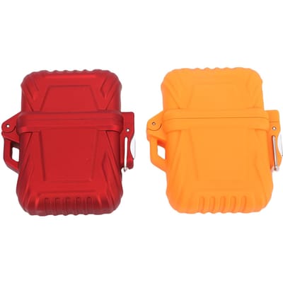 2PCS Étui de Rangement pour Sport Extérieur Résistant à la Pluie Multifonctionnel Réutilisable Boîte Sèche Étui de Protection pour Voyage Rouge+Orange orange