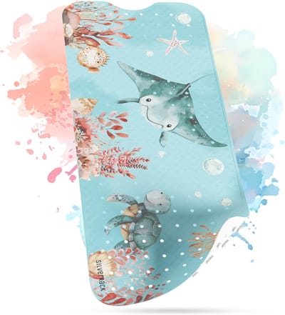 Kinderbadmat Antislip 100x40 cm Groen Onderwaterwereld BPA-vrij