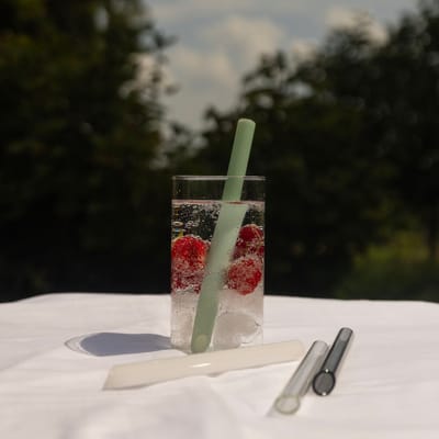 Glazen Bubble Tea Rietjes 21 cm set van 4 – Dikke herbruikbare smoothie straws voor Boba & IJsdrank – alternatief voor rvs & siliconen rietjes – incl. borstel – plasticvrij – melk glas mint groen wit grijs transparant glazen straw