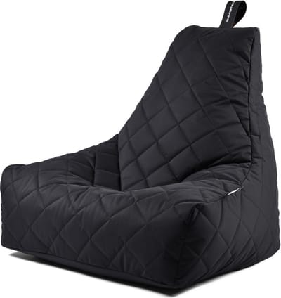 Extreme Lounging - b-bag mighty-b quilted- zitzak voor volwassenen - binnen & buiten - uv- en waterbestendig - Zwart