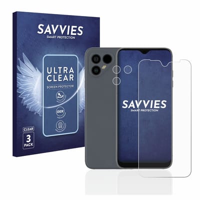 Savvies - Screenprotector voor Fairphone 4 (Voor+Camera) - Folie Beschermfolie transparant 6 Stuks