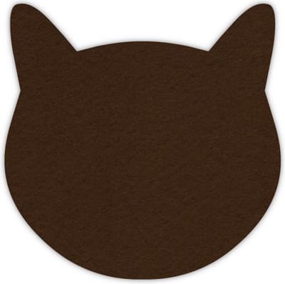 Poes vilt onderzetters - Donkerbruin - 6 stuks - ø 10 cm - Tafeldecoratie - Glas onderzetter - Cadeau - Woondecoratie - Woonkamer - Tafelbescherming - Onderzetters Voor Glazen - Keukenbenodigdheden - Woonaccessoires - Tafelaccessoires