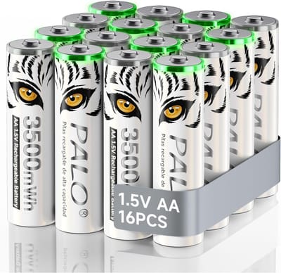Oplaadbare AA Batterijen - Lithium Energiecellen - Apparaten Voeden - Constante 15 Volt Output - 16 Stuks