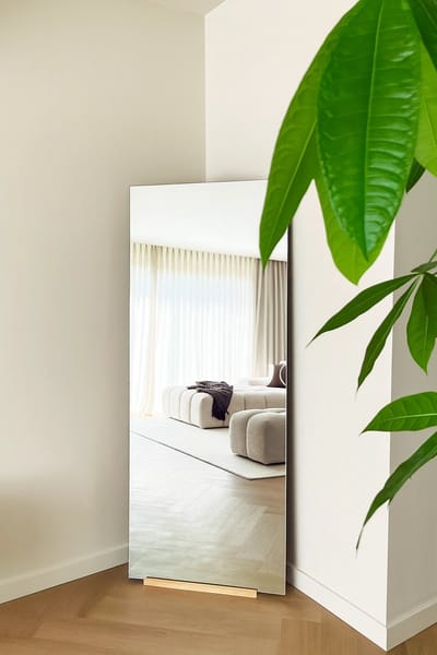 Nordic Style® Rechthoekige spiegel 180x80cm - Frameloos - Scandinavische Spiegels - Vierkant - Zonder lijst - Randloos - Frameloos - Pas spiegel - Staande spiegel - Kleedkamer spiegel - Pas