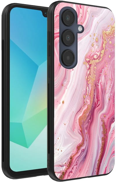 Smartphonica Telefoonhoesje Geschikt voor Samsung Galaxy A16 met marmer opdruk - TPU backcover case marble design - Roze geschikt voor Samsung Galaxy A16