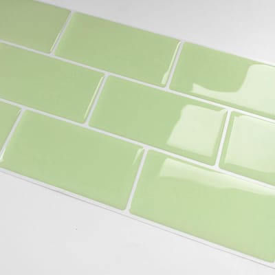 Dailygoods- Wandtegelsticker 3D - Zelfklevend - Waterdicht - Vinyl - 30 x 13 cm - 3 mm dik - Tegelsticker
