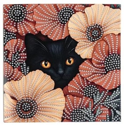 Diamond painting kaart Poppy Eyes – DIY Diamond Painting Card - Letistitch