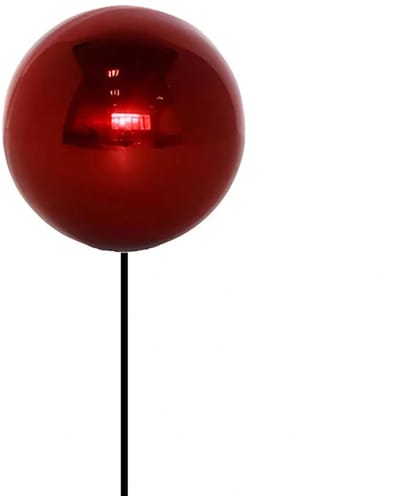 Buitengewoon de boet - Deco Heksenbol op Stok Rood Roestvrij Staal...