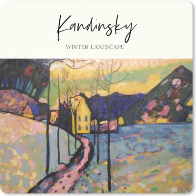 Muismat 20x20 cm - Mousepad Kunst - Winter landscape - Kandinsky - Muismatten
