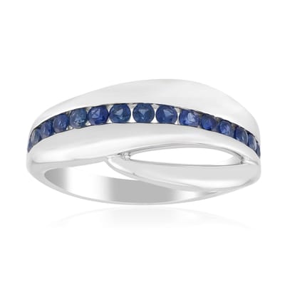 Cavill - Zilveren Ring - 925 Sterling Zilver Rhodium - 15 Blauwe Toermalijn 0,51 ct - Bezel Zetting - Elegante Damesring