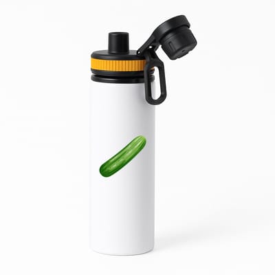 Hacebo® - Komkommer waterfles met draaidop oranje - Groente - Groente liefhebbers - Knapper groente - gezond eten - water fles - 850ML