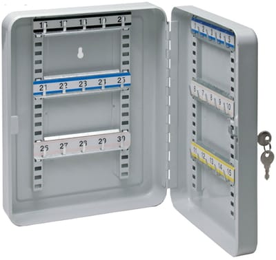 Sleutelkast Basi M/10 Haken Grijs Incl. 2 Sleutels