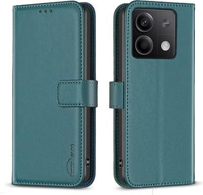 BINFEN Hoesje - Geschikt voor Xiaomi Redmi Note 13 4G Hoesje - BINFEN Color Book Case - Groen