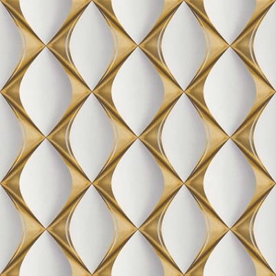 GRAFISCH 3D BEHANG | Optische Illusie - goud wit grijs - A.S. Création My Home My Spa