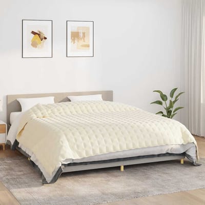 vidaXL - Verzwaringsdeken - 235x290 - cm - 11 - kg - stof - lichtcrèmekleurig