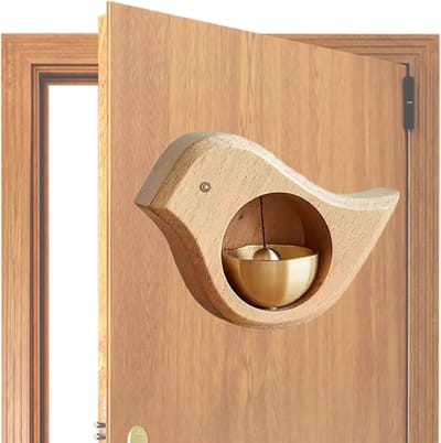 Magnetische Deurbel - Houten Vogel - Home Entry Melding - Soothing Akoestische - 7.5 Cm - Beuken