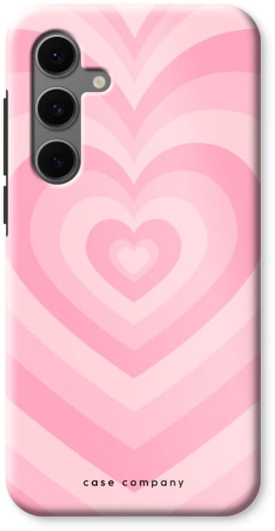 Case Company® - Hoesje geschikt voor Samsung Galaxy S24 FE hoesje - Hart Roos - Tough Case - Maximale Bescherming alle Kanten en Schermrand