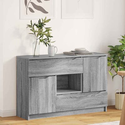 vidaXL - Dressoir - Grijs - Sonoma - 100 - x - 30 - x - 65,6 - Bewerkt - hout