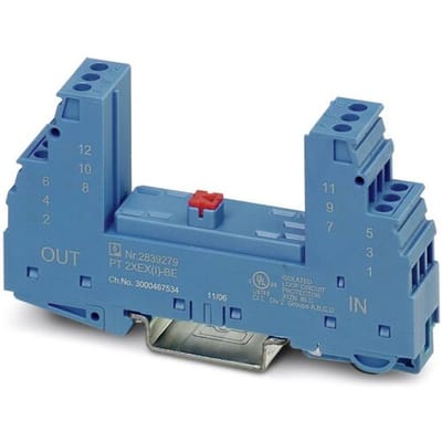 Phoenix Contact 2839279 PT 2XEX(I)-BE Overspanningsveilige sokkel Set van 10 stuks Overspanningsbeveiliging voor: Verdeelkast 10 stuk(s)