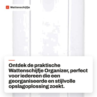 Dailygoods- Wattenschijfje Organizer Transparant Rond - Opbergdoos - Verdeelde Opslag - Acryl - Houder - Voor Wattenschijfjes