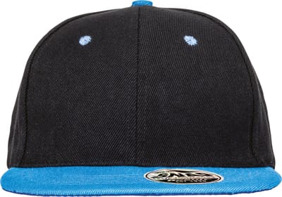 Result Bronx Original Flat Peak Snapback Dual Colour Cap RH82 - Black/Azure - One size