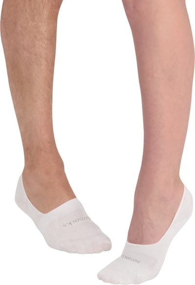 Nosocks Invisible - Sneaker sokken - Katoen - Wit - Maat 36-39 - 2-pack