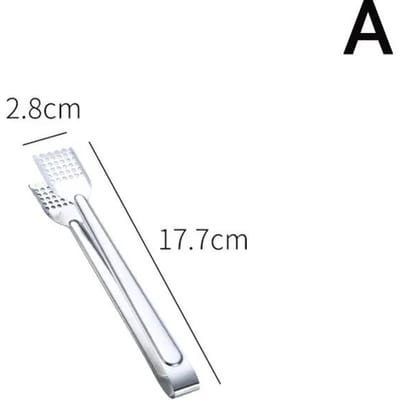 Pince Alimentaire en Acier Inoxydable Barbecue Cuisine Cuisson Service Alimentaire Buffet Ustensile Clip Pince Épaisse pour Steak Pince à Pain et Alimentaire white