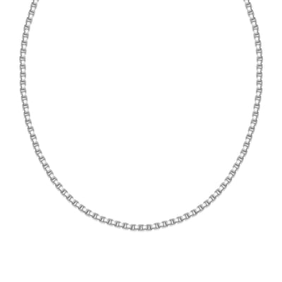 Schakelketting Blokjes Zilver (925 Sterling Zilver) Trendy Dames Ketting Zilver | Cadeau voor vrouw of vriendin