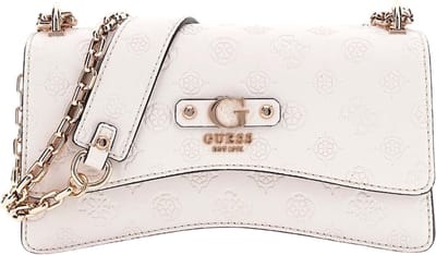 GUESS Schoudertas Gerty Convertible Xbody Flap Bag Cream White Crème