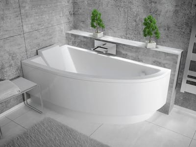 Badland PRAKTIKA hoekbad 150 x 70 cm links wit zonder zijpaneel
