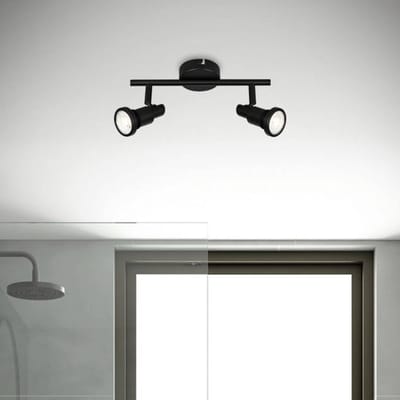 BRILONER LED Badkamer Spot zwenkbaar 2xGU10 per stuk 4 W zwart IP44