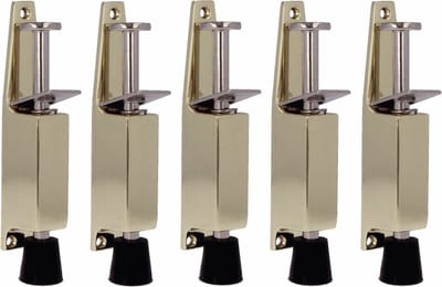 AMIG deurvastzetter / deurvergrendeling - 5x - 165 x 30mm - 45mm slag - voetbediening - goud