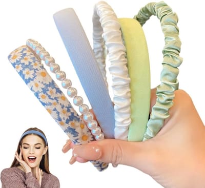Set van 6 Haarbanden voor Vrouwen, Plastic Haaraccessoires voor Make-up en Gezichtsverzorging, Ideaal voor Dagelijks Gebruik en Sport