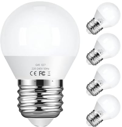 5 Stuks E27 LED Lamp G45 - 6W Vervangt 60W Gloeilampen, 580 Lumen, 6500K Koud Wit