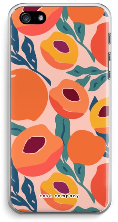 Case Company® - Hoesje geschikt voor iPhone 5 / 5S / SE (2016) hoesje - Perzik - Soft Cover Telefoonhoesje - Bescherming aan alle Kanten en Schermrand