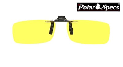 Polar Specs® 28x124 mm. Aluminium Opklapbare Voorhanger – Clip on Nachtbril – Brilclip – Voorzetbril – Polarized Nightdriving – Unisex