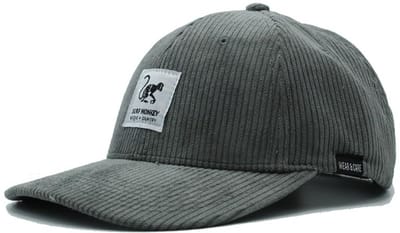 Surf Monkey - Corduroy baseballpet - gerecycled polyester - Eén maat - grijs