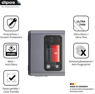dipos – 2x Matte Beschermfolie geschikt voor Aferiy P280 Powerstation | Krasbestendige & antireflecterende Screenprotector Ultra-Thin