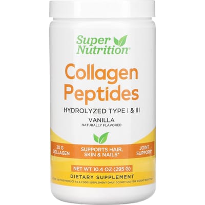 Super Nutrition, Peptides de Collagène, Saveur Vanille, 10,4 oz (295 g)