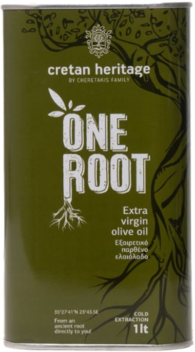 Cretan Heritage One Root Olijfolie 1L Blik – Extra Vierge | Premium Cretan Olive Oil