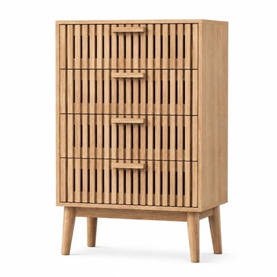 Innovastore Ladenkast - Opbergkast - Opslagkast - Dressoir - Hoge ladekast - Multifunctionele opbergkast - Massief hout -