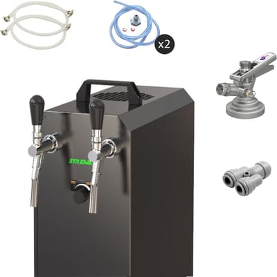 Complete set - Biertap - STREAM 50K - 2-lijns, tot 55 liter/uur - met Fustkoppeling KeyKeg