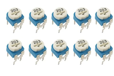 Weerstand regelbaar 20K Ohm RM-065 Trimpot Trimmer Potentiometer 10-stuks RM065-203