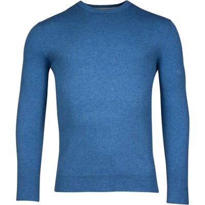 Baileys Trui Ronde Hals Single Knit Pima Cotton Denim Blue / male