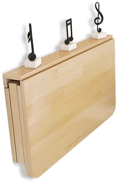 Dailygoods- Wandklaptafel Ruimtebesparend - Opklapbare Tafel - Massief Hout - Laptoptafel - Eettafel - Afmetingen 80 x 50 x 33 cm - Opklaptafel